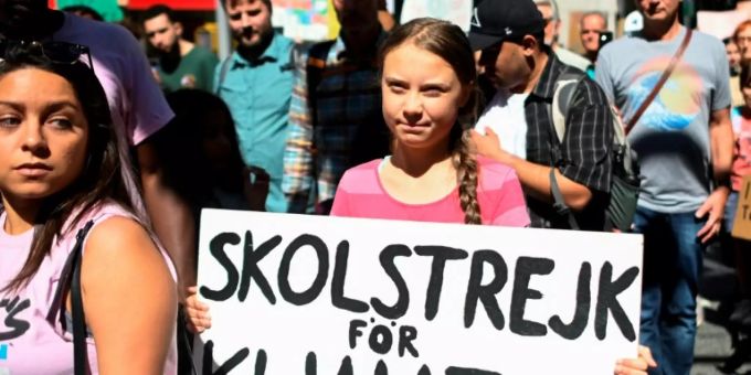 Greta Thunberg bei der Demonstration in New York: Die junge Schwedin inspirierte Jugendliche zum Klimastreik sogar in einer der gefährlichsten Städte der Welt. Greta Thunberg Klimastreik Kabul