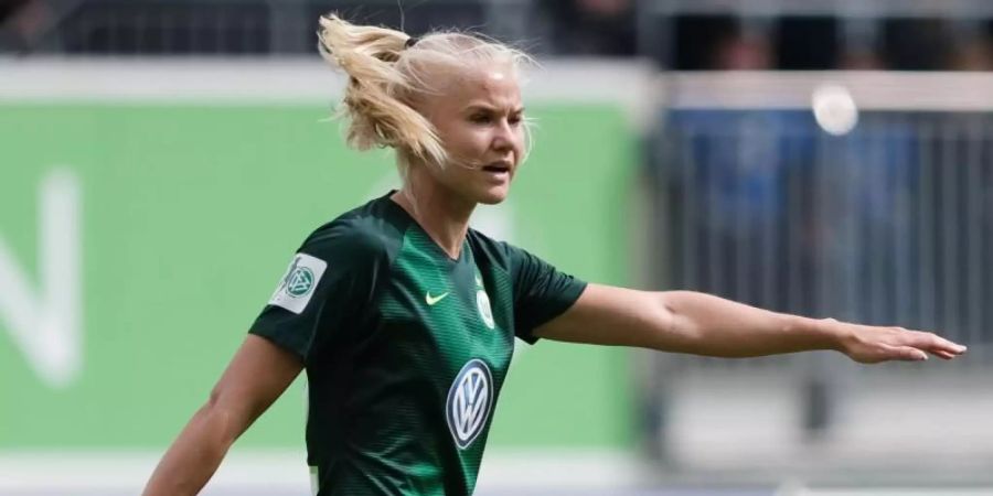 Traf dreifach für Wolfsburg: Pernille Harder. Foto: Peter Steffen