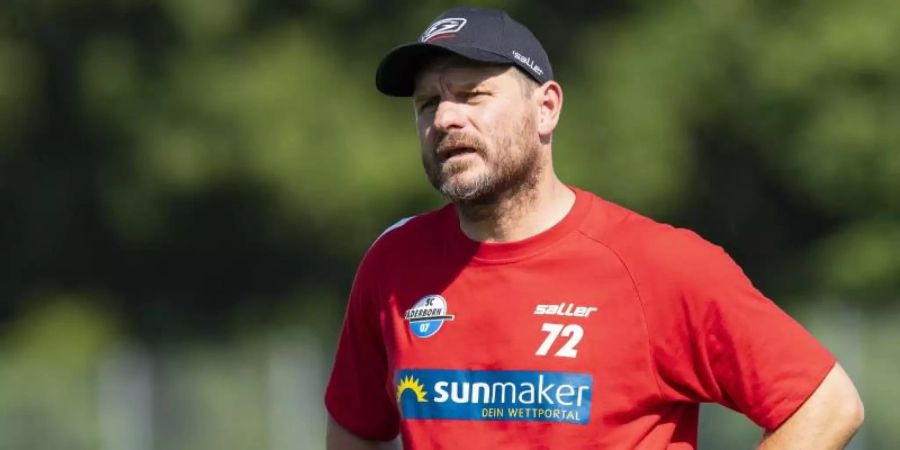Erfolgreich in Paderborn: Coach Steffen Baumgart. Foto: Guido Kirchner