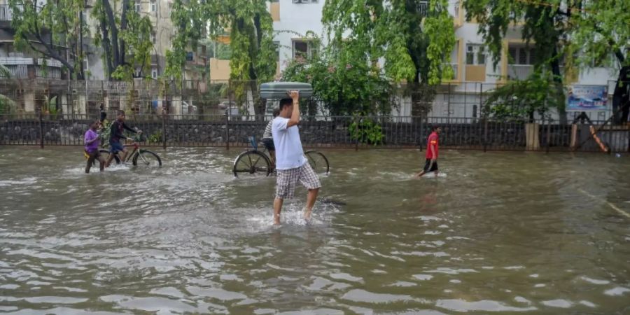 Der Monsun-Regen sorgt für Chaos in Mumbai