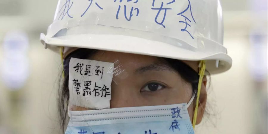 Hongkong-Demonstrantin.