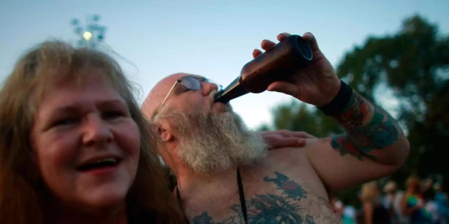 Musikfans bei Festival zu 40 Jahren Woodstock im Jahr 2009