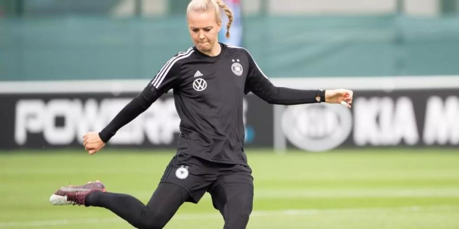 Wird das Tor der deutschen Fussballfrauen hüten: Merle Frohms. Foto: Sebastian Gollnow