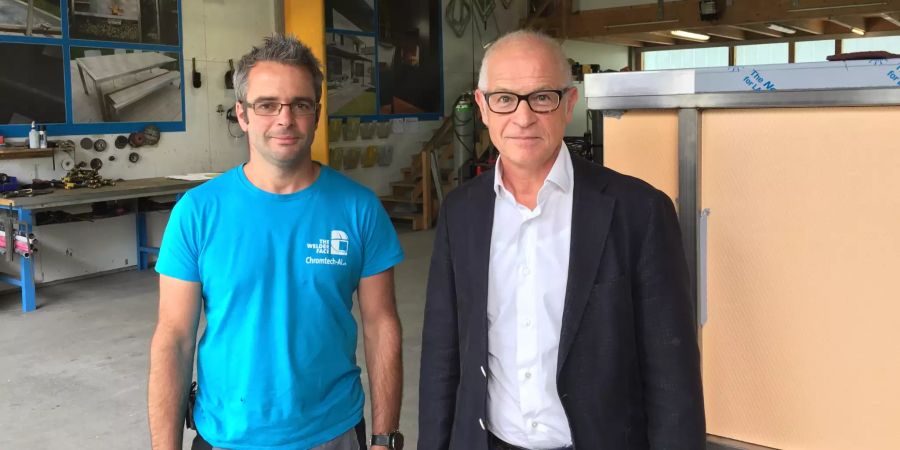 Roland Koster und Landammann Roland Dähler