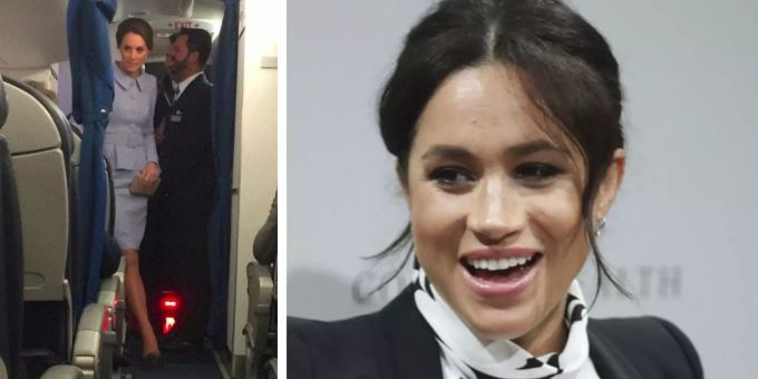 Schau mal, Meghan! - Herzogin Kate fliegt bodenständig mit Linien-Flug
