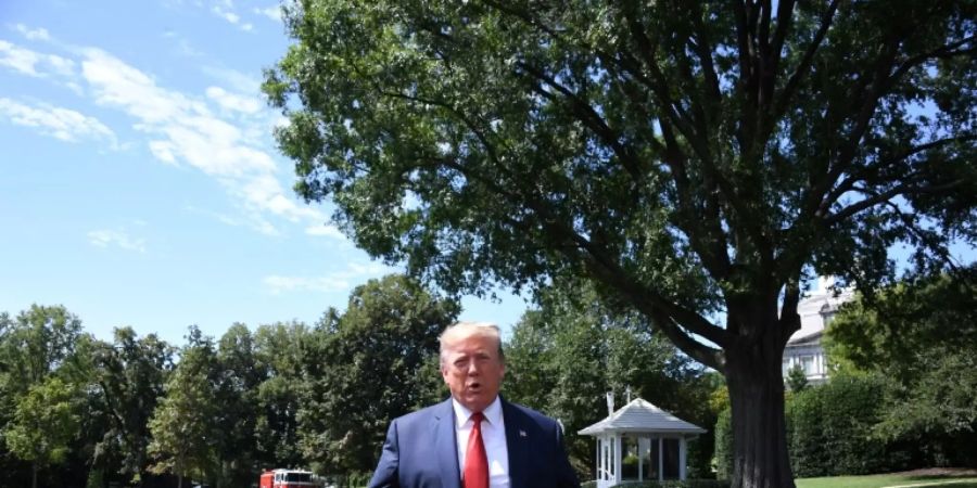 Donald Trump im Garten des Weissen Hauses