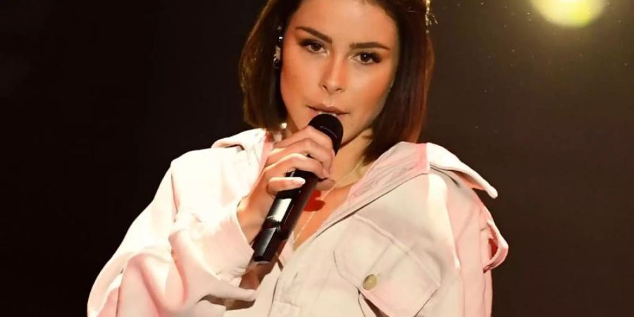 Lena Meyer-Landrut beim Vorentscheid für den Eurovision Song Contest "Unser Lied für Israel". Foto: Britta Pedersen