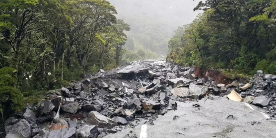 Flutschäden nahe Mataura auf Neuseelands Südinsel