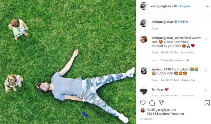 Enrique Iglesias und seine Partnerin Anna Kournikova sind seit 2017 Eltern von Zwillingen. Enrique Iglesias Anna Kournikova