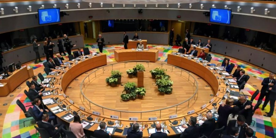 Sitzungssaal des Gipfels in Brüssel