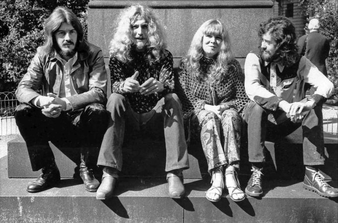 Die Rockband Led Zeppelin in London im Jahr 1970. led zeppelin