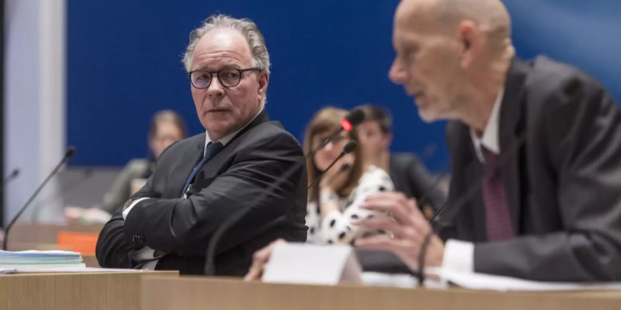 Daniel Koch (BAG) spricht an einer Pressekonferenz zum Coronavirus. Im Hintergrund Boris Zürcher (Seco).