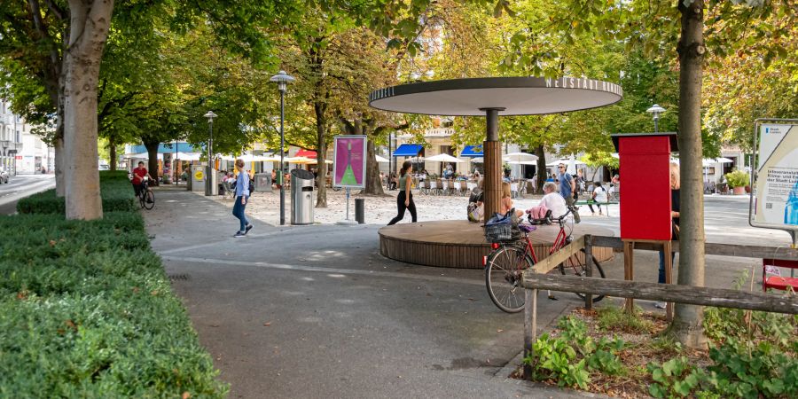 Der Helvetiaplatz in der Stadt Luzern.