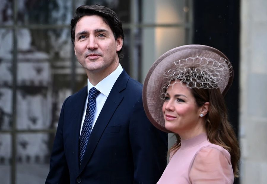 Justin Trudeau und Noch-Ehefrau Sophie bei der Krönung in England.