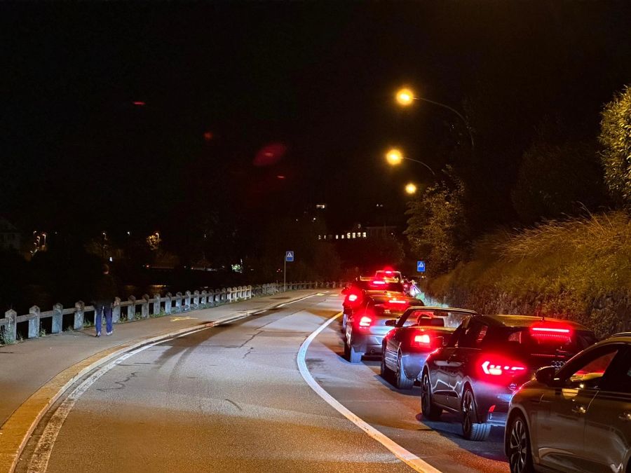 Teilweise stand der Verkehr gänzlich, die Polizei musste den Verkehr regeln.