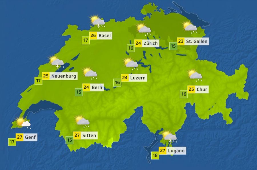 Gewitter Sonne Regen Wetter