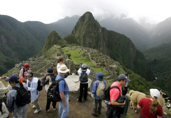 Touristen in Machu Pichu. machu picchu