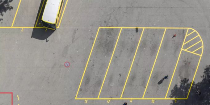 Der Carparkplatz auf dem Sihlquai. carparkplatz Sihlquai