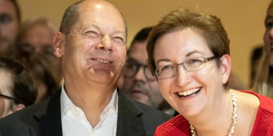 Im Rennen um den SPD-Vorsitz haben Klara Geywitz und Olaf Scholz weitere Unterstützung erhalten. Foto: Bernd von Jutrczenka/dpa