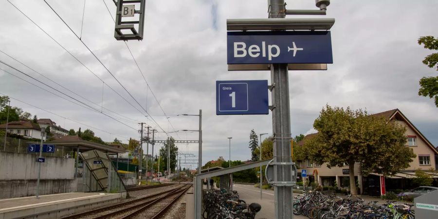 Der Bahnhof in Belp.