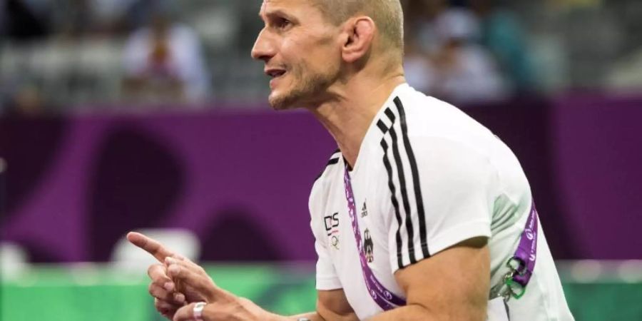 Sportdirektor Jannis Zamanduridis zeigt sich mit den deutschen Ringern hochzufrieden. Foto: Bernd Thissen