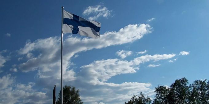 Flagge von Finnland. Finnland Flagge