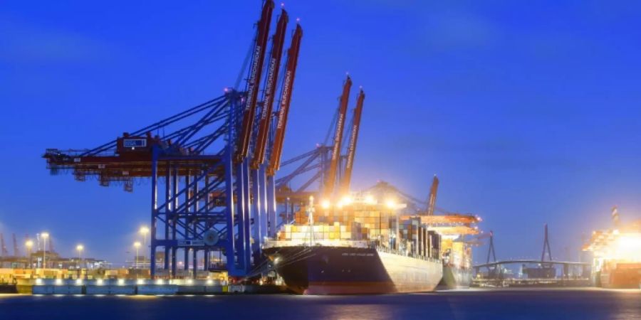 Containerschiff in Hamburg