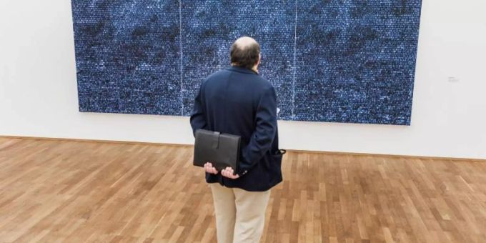 «Quantum Wall» von Jack Whitten. Foto: Carsten Koall «Quantum Wall» von Jack Whitten. Foto: Carsten Koall