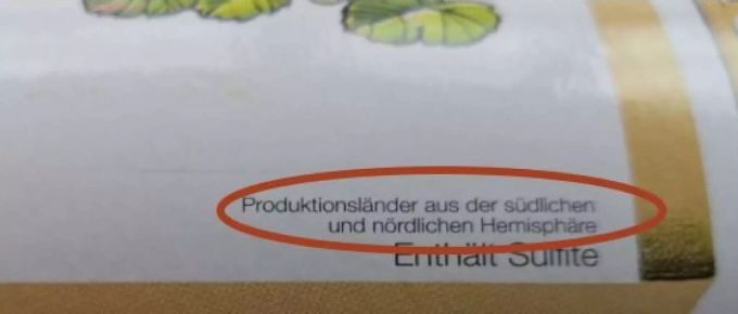 Herkunfstdeklaration Vin blanc von Volg. Vin blanc Volg