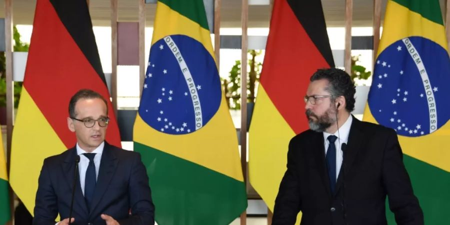 Maas und sein brasilianischer Kollege Araújo