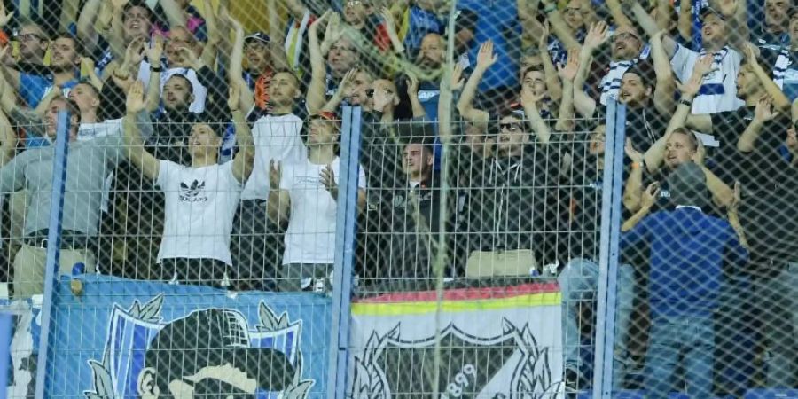 1899 Hoffenheim bestrafte drei eigene Fans wegen rechtsextremer Äusserungen. Foto: Uwe Anspach