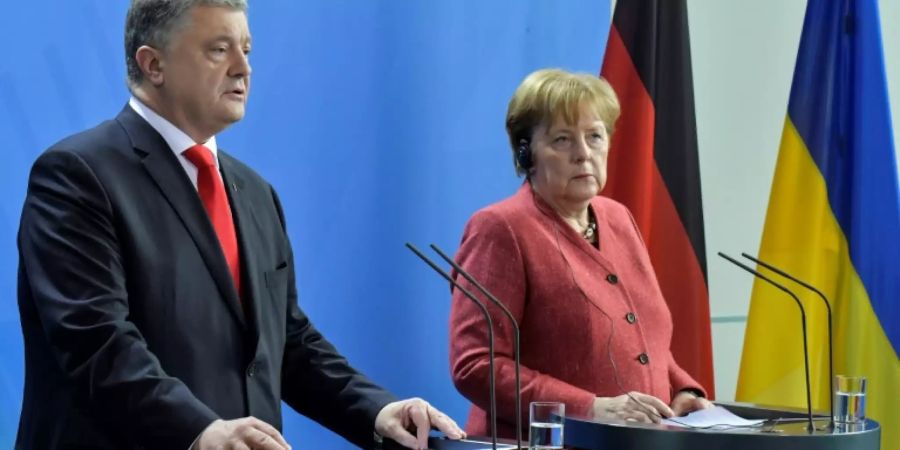 Poroschenko und Merkel