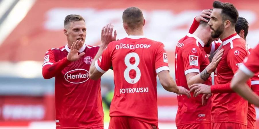 Fortuna Düsseldorf hat seine Profis eindringlich auf die Einhaltung der Hygieneregeln hingewiesen. Foto: Marius Becker/dpa