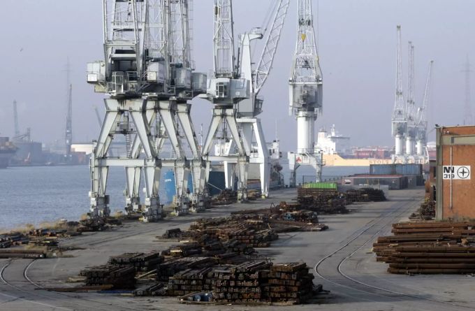 Der Hafen des belgischen Antwerpen. Antwerpen