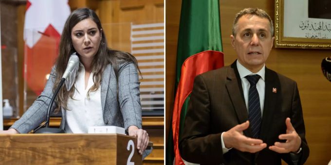 Nationalrätin Samira Marti (SP/BL) will, dass der Bundesrat und Aussenminister Ignazio Cassis mehr über die kolonialistische Vergangenheit der Schweiz lernt. Samira Marti Ignazio Cassis
