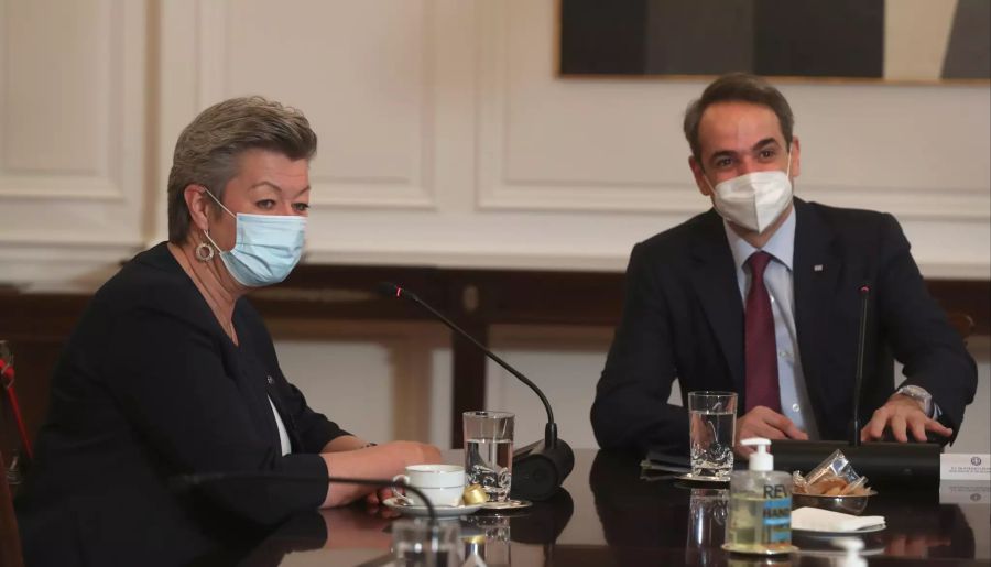 EU-Innenkommissarin Johansson in Athen