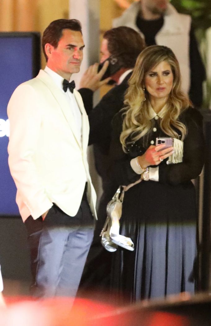 Roger Federer und Gattin Mirka Federer nach der Oscar-Afterparty. mirka federer