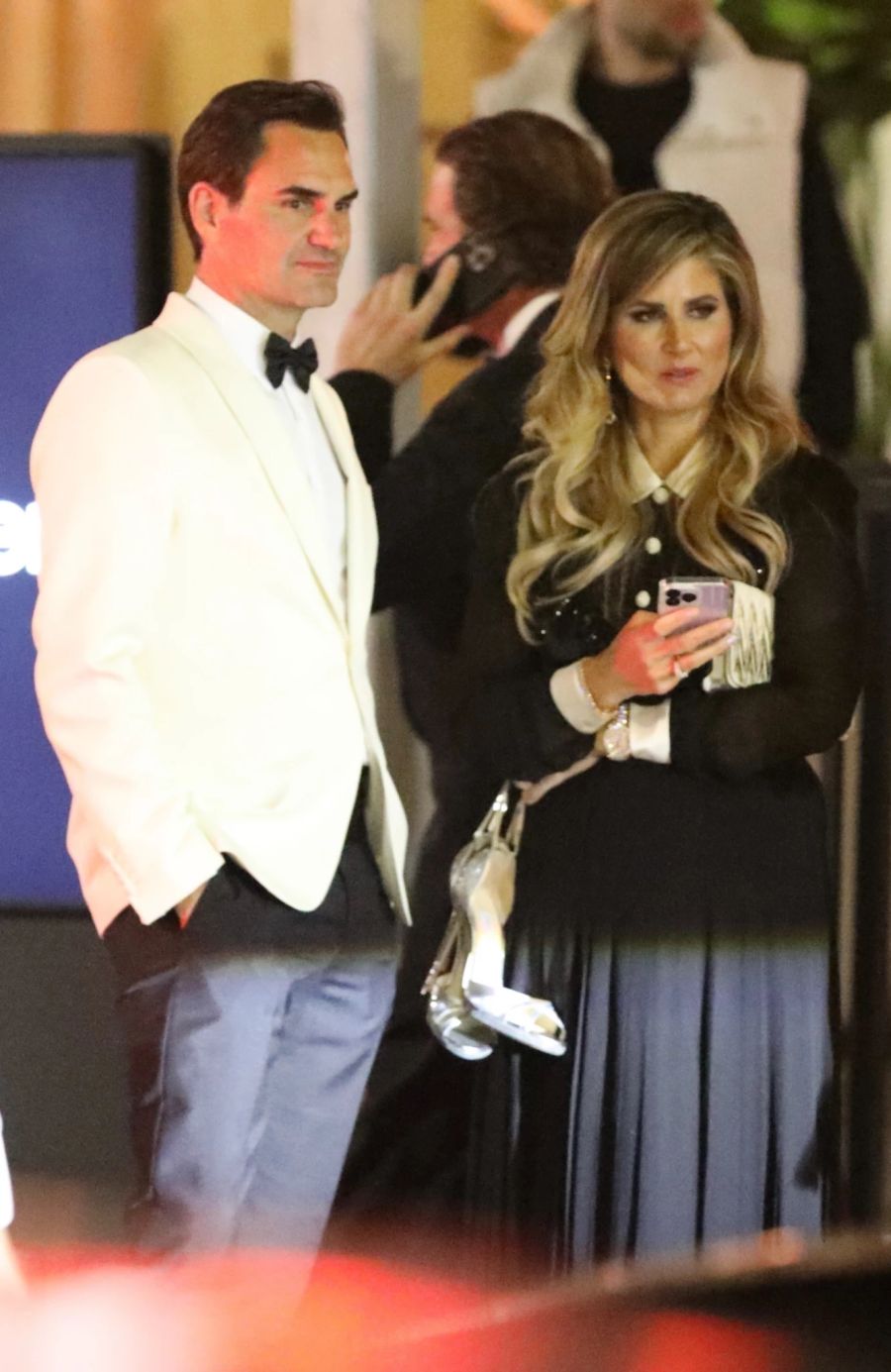 Roger Federer und Gattin Mirka Federer nach der Oscar-Afterparty.