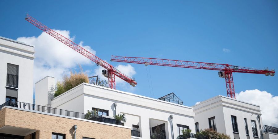Es wird gebaut - hier im Europaviertel in Frankfurt am Main.