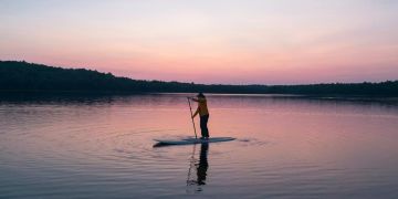 Mit dem SUP den See überqueren