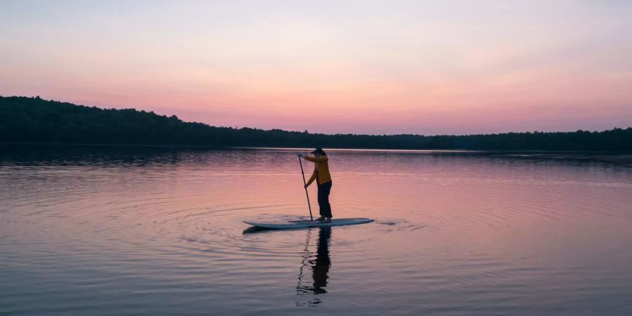 Mit dem SUP den See überqueren