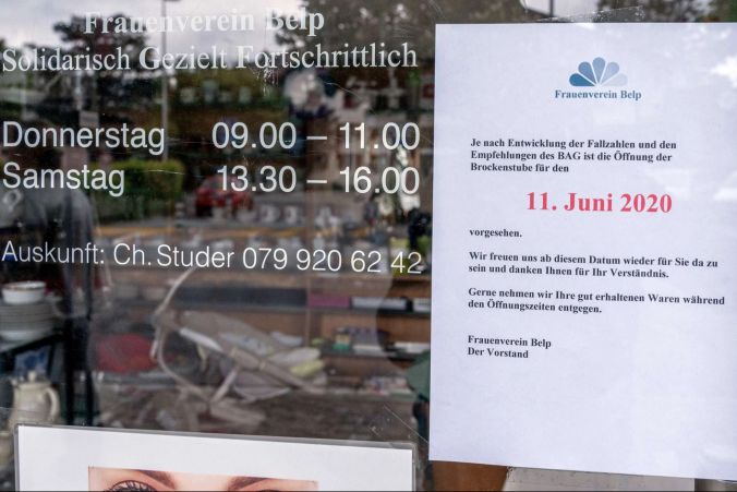 Brockenstube des Frauenverein Belp ist noch geschlossen