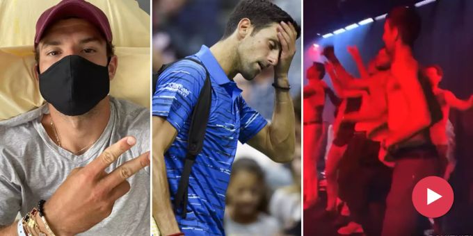 Party mit Dimitrow - Muss Novak Djokovic jetzt in Corona-Quarantäne?