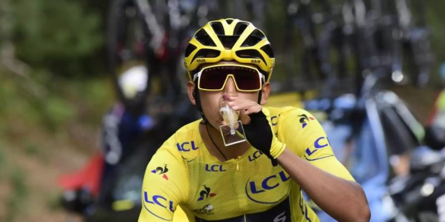 Titelverteidiger bei der Tour de France: 2019er-Sieger Egan Bernal. Foto: Pool Peter De Voecht/BELGA/dpa