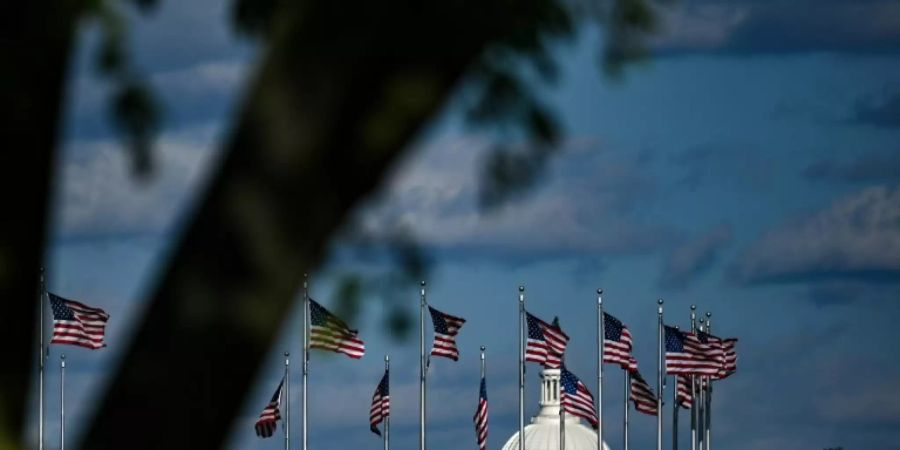 Fahnen vor dem Kapitol in Washington