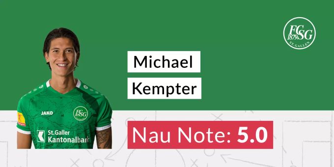 Die Note für Michael Kempter vom FC St.Gallen. FC Zürich