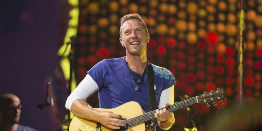 Coldpaly-Sänger Chris Martin bei einem Konzert 2017 in den USA. Foto: Scott Roth/Invision/AP/dpa