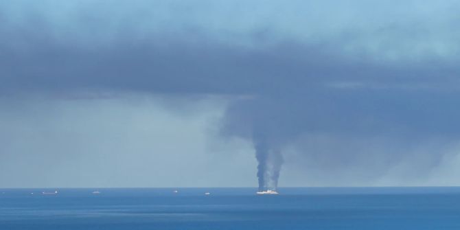 Feuer auf Autofähre nahe Korfu