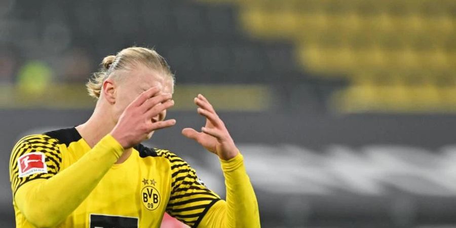 Kritik statt Jubel: Ausnahmestürmer Erling Haaland findet harte Worte gegen den BVB. Foto: David Inderlied/dpa