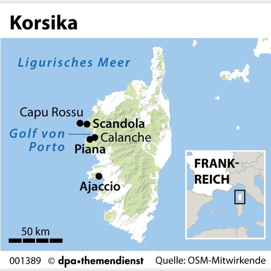 Grafik dpa Korsika